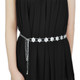Silver Flower Diamante Waist Chain Belt